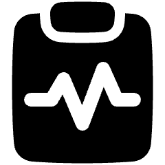 Heart Rate Clipboard Icon from Plump Solid Set