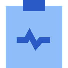 Heart Rate Clipboard Icon from Sharp Flat Set