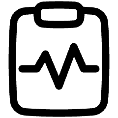 Heart Rate Clipboard Icon from Plump Line Set