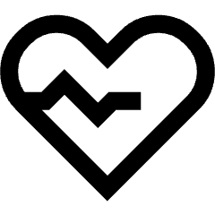 Heart Rate Icon from Sharp Line Set