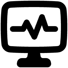 Heart Rate Monitor Icon from Plump Solid Set