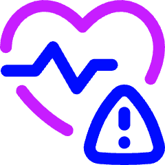 Heart Rate Pulse Alert Icon from Flex Neon Set