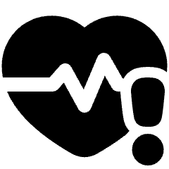 Heart Rate Pulse Alert Icon from Plump Solid Set