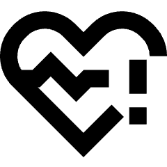 Heart Rate Pulse Alert Icon from Sharp Remix Set