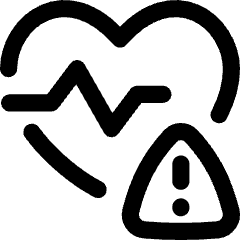 Heart Rate Pulse Alert Icon from Flex Line Set