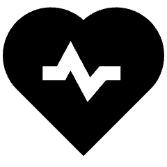 Heart Rate Pulse Graph Icon from Sharp Solid Set