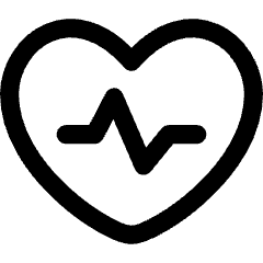 Heart Rate Pulse Graph Icon from Flex Line Set