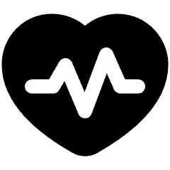 Heart Rate Pulse Graph Icon from Plump Solid Set