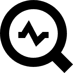 Heart Rate Search Icon from Sharp Solid Set