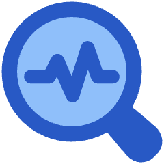 Heart Rate Search Icon from Plump Flat Set