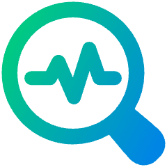 Heart Rate Search Icon from Plump Gradient Set