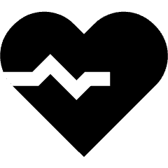 Heart Rate Icon from Sharp Solid Set