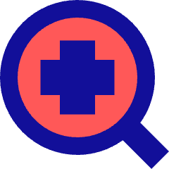 Medical Search Diagnosis Icon from Sharp Pop Set