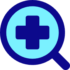 Medical Search Diagnosis Icon from Core Pop Set