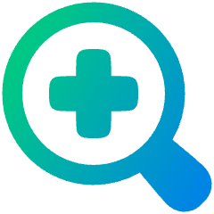 Medical Search Diagnosis Icon from Plump Gradient Set