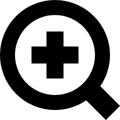Medical Search Diagnosis Icon from Sharp Solid Set