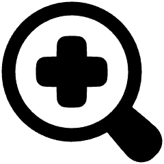 Medical Search Diagnosis Icon from Plump Remix Set