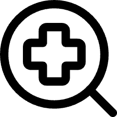 Medical Search Diagnosis Icon from Core Line Set