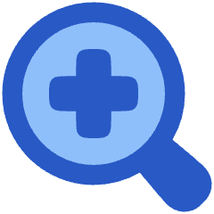 Medical Search Diagnosis Icon from Plump Flat Set
