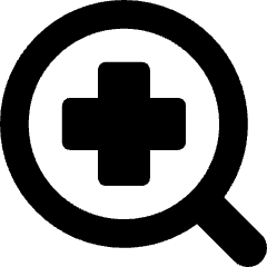 Medical Search Diagnosis Icon from Core Solid Set