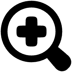 Medical Search Diagnosis Icon from Plump Solid Set