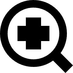 Medical Search Diagnosis Icon from Sharp Remix Set