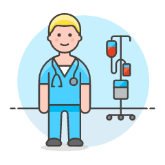 Nurse Care 1 Illustration from UX Colors Set