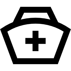 Nurse Hat Icon from Sharp Line Set