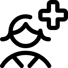 Nurse Without Cap Cross Icon from Ultimate Regular Set