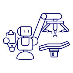 Dentist Robot Illustration from UX Line Set
