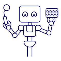 Dentist Robot Illustration from UX Line Set