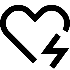 Aed Symbol Icon from Sharp Line Set