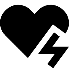 Aed Symbol Icon from Sharp Solid Set
