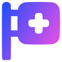 Hospital Sign Icon from Plump Gradient Set