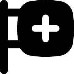 Hospital Sign Icon from Flex Solid Set