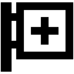 Hospital Sign Icon from Sharp Remix Set