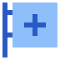 Hospital Sign Icon from Sharp Flat Set