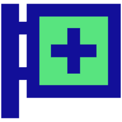 Hospital Sign Icon from Sharp Pop Set