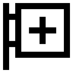 Hospital Sign Icon from Sharp Line Set