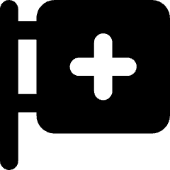 Hospital Sign Icon from Core Solid Set