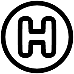 Hospital Sign Circle Icon from Plump Line Set