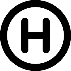 Hospital Sign Circle Icon from Micro Line Set