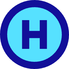 Hospital Sign Circle Icon from Sharp Pop Set