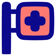 Hospital Sign Icon from Plump Pop Set
