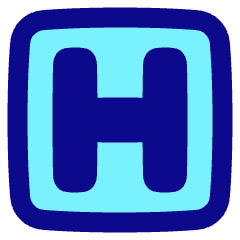 Hospital Sign Square Icon from Plump Pop Set
