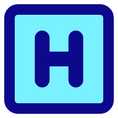 Hospital Sign Square Icon from Core Pop Set