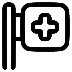 Hospital Sign Icon from Plump Line Set