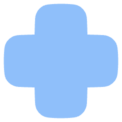Medical Cross Sign Healthcare Icon from Plump Flat Set