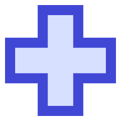 Medical Cross Sign Healthcare Icon from Sharp Duo Set