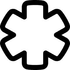 Medical Cross Symbol Icon from Flex Line Set